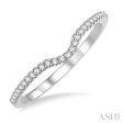 1 6 Ctw Round Cut Diamond Wedding Band in 14K White Gold Cheap