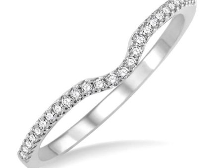 1 6 Ctw Round Cut Diamond Wedding Band in 14K White Gold Cheap