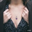 7mm Heart Shape Amethyst and 1 20 Ctw Single Cut Diamond Pendant in 14K White Gold with Chain Online