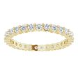 18K Yellow 3 4 CTW Natural Diamond Eternity Band Size 8 Sale