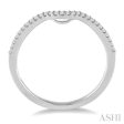 1 6 Ctw Round Cut Diamond Wedding Band in 14K White Gold Cheap