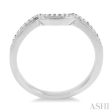 1 10 Ctw Round Cut Diamond Wedding Band in 14K White Gold Hot on Sale