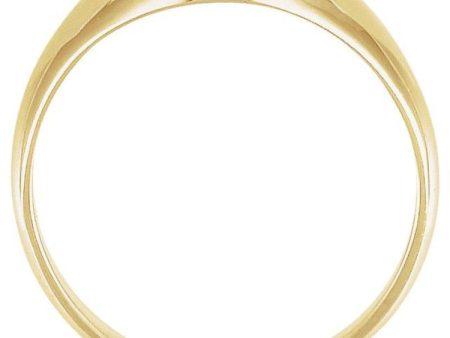 10K Yellow 10x8 mm Oval Signet Ring Online Hot Sale