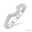 1 10 Ctw Round Cut Diamond Wedding Band in 14K White Gold Hot on Sale