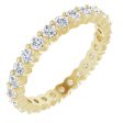 14K Yellow 3 4 CTW Natural Diamond Eternity Band Size 5 For Sale